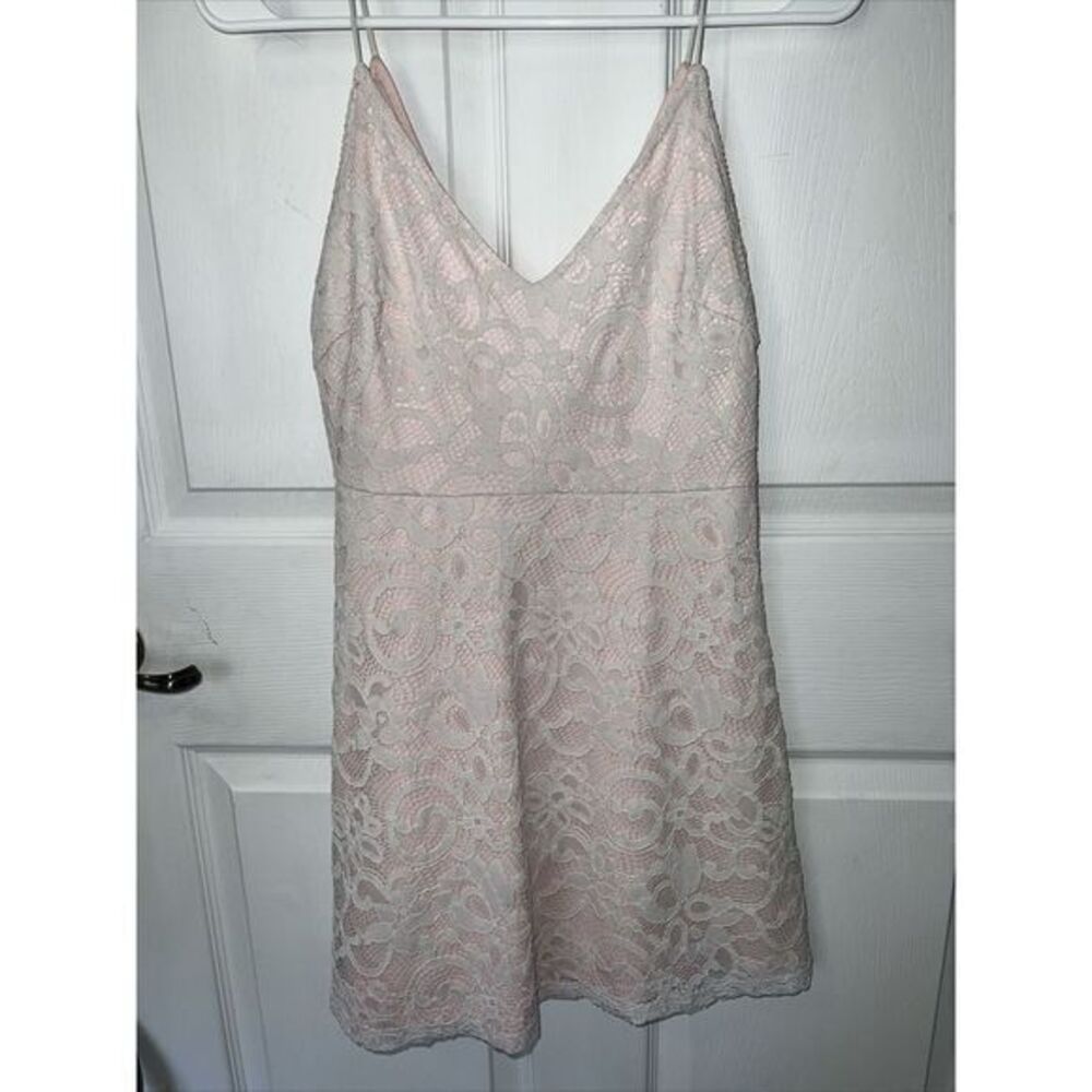 Forever 21 Pale Pink Lace Dress Sleeveless Size M
